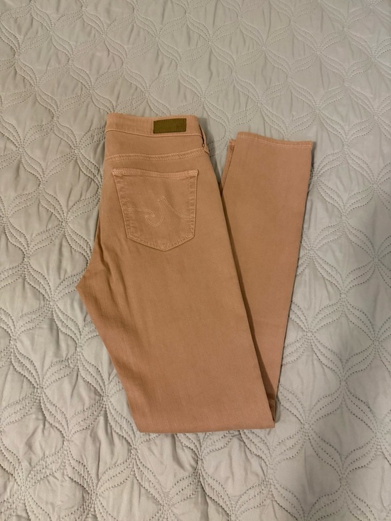 Ag Adriano Goldschmied Denim - AG Legging Ankle Jeans 26 Peach Nude Super Skinny Made USA
